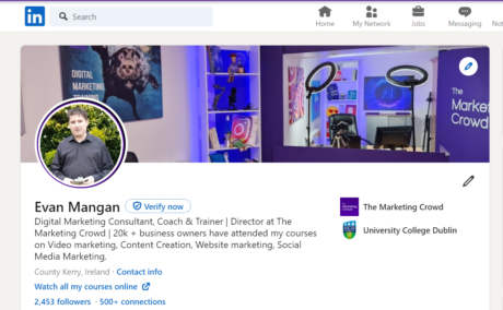 Evan Mangan is a Digital MArketing Trainer in Ireland. View his Linkedin profile